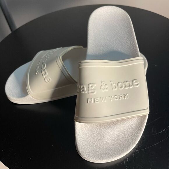 Rag & Bone Pool Slides in White Brand New In Box in Size 9 - Picture 7 of 12